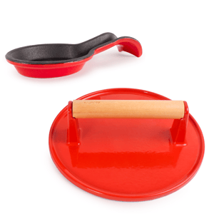 BergHOFF Neo 2pc. Cast Iron Spoon Rest & Steak Press Set