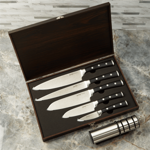 BergHOFF Antigua 7pc. Stainless Steel Cutlery Set with Wood Case