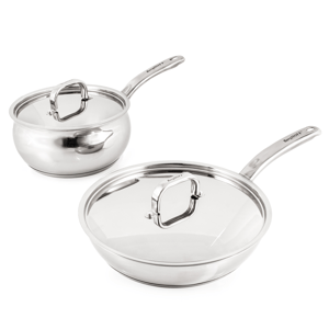 BergHOFF Belly Shape 4pc. Skillet & Saucepan Cookware Set
