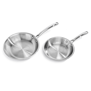 BergHOFF Professional 2pc. Tri-Ply Stainless Steel Fry Pan Set