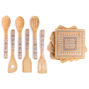 BergHOFF Patterned 10pc. Bamboo Serving Set