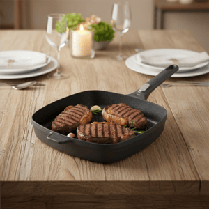 BergHOFF GEM Nonstick Cast Aluminum 11in. Square Grill Pan