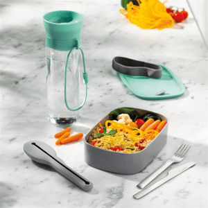 BergHOFF Leo Water Bottle, Flatware, & Bento Box Lunch Set