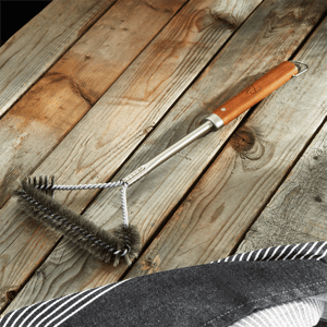BergHOFF Stainless Steel 16.25in. BBQ Brush with Wooden Handle
