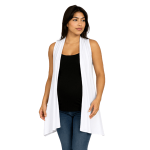 Womens 24/7 Comfort Apparel Sleeveless Open Maternity Cardigan