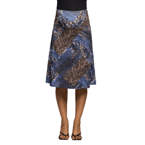 Plus Size Maternity 24/7 Comfort Apparel Animal Midi Skirt