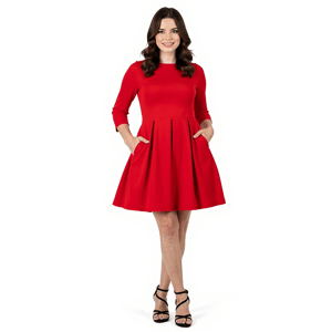 Womens 24/7 Comfort Apparel Fit & Flare Pocket Maternity Dress