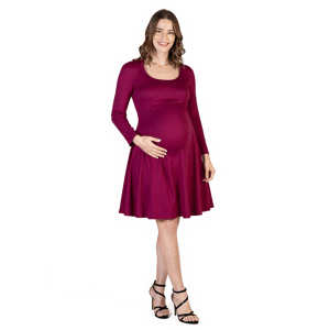 Plus Size 24/7 Comfort Apparel Maternity Fit & Flare Dress