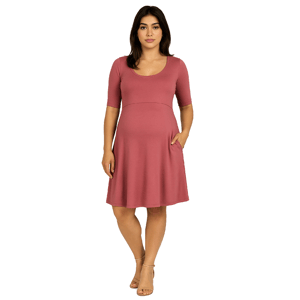 Plus Size 24/7 Comfort Apparel Maternity A-Line Dress
