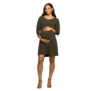 Womens 24/7 Comfort Apparel Maternity Solid A-Line Dress