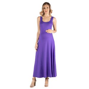 Womens 24/7 Comfort Apparel Slim A-Line Maternity Maxi Dress