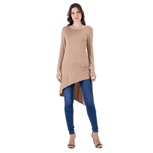 Womens 24/7 Comfort Apparel Knee Length Asymmetrical Tunic