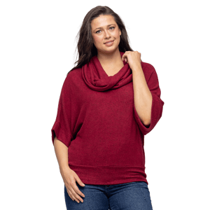 Womens 24/7 Comfort Apparel Cowl Neck Dolman Sleeve Sweater