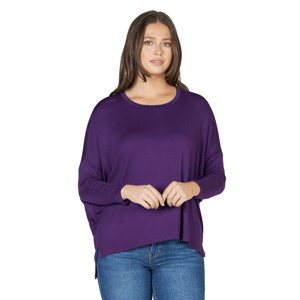 Womens 24/7 Comfort Apparel Oversized Long Sleeve Dolman Tunic