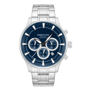 Mens Kenneth Cole New York(R) Chronograph Silver Watch-KCWGI0058401