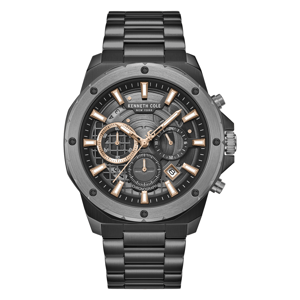 Mens Kenneth Cole New York(R) Chronograph Black Watch-KCWGI0087604