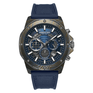 Mens Kenneth Cole New York(R) Chronograph Blue Watch - KCWGO0087601
