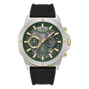 Mens Kenneth Cole New York(R) Chronograph Black Watch-KCWGO0087603