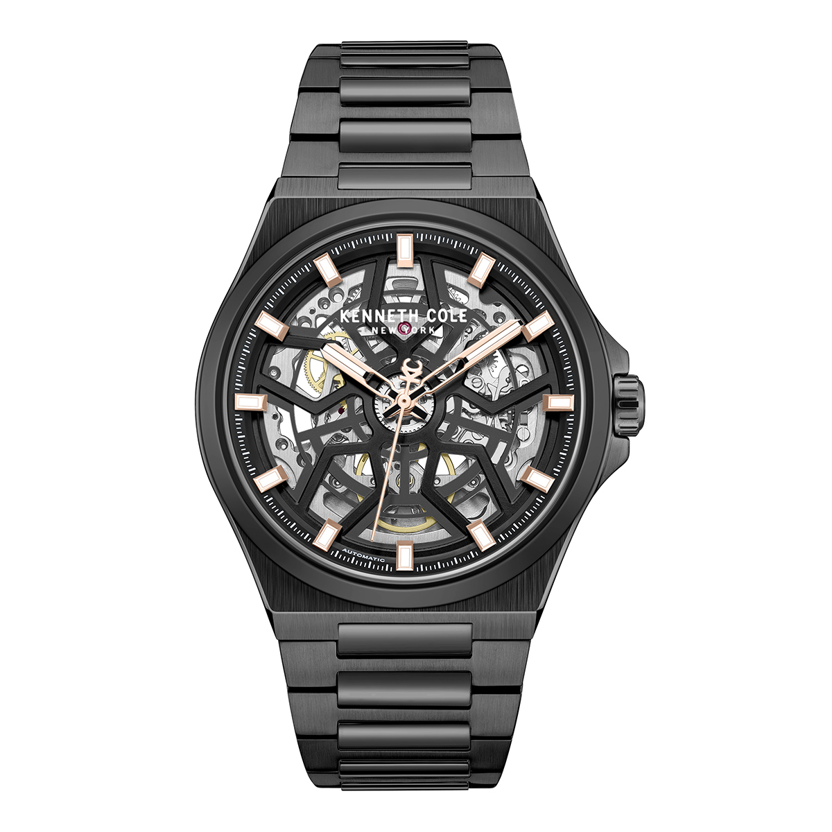 Mens Kenneth Cole New York(R) Automatic Black Watch - KCWGY0065303