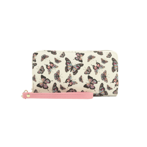 Womens Malibu Skye Butterfly Double Zip Wristlet