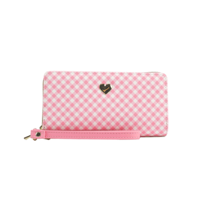 Womens Malibu Skye Gingham Wallet with Heart
