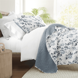 Soft Essentials Ultra-Soft Rose Garden Reversible 3pc. Quilt Set