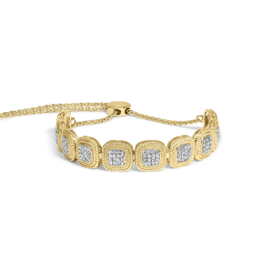 Haus of Brilliance 5/8ctw. Diamond Cushion Frame Bolo Bracelet