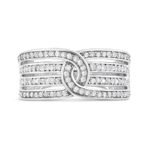 Haus of Brilliance 1/2ctw. Diamond Multi-Row Bypass Band Ring