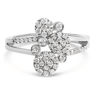 Haus of Brilliance 1/2ctw. Diamond Scatter Composite Bypass Ring