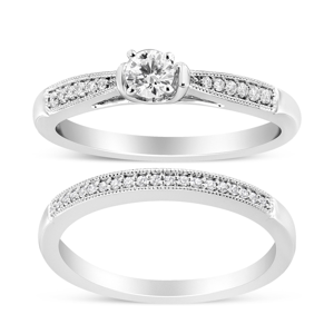 Haus of Brilliance Diamond Classic Engagement Ring Bridal Set