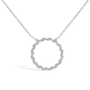Haus of Brilliance Lab-Grown Diamond Love Circle Pendant Necklace