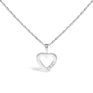 Haus of Brilliance Lab-Grown Diamond Open Heart Pendant Necklace