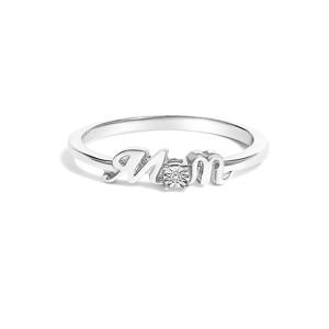 Haus of Brilliance Sterling Silver Diamond Accent MOM Ring