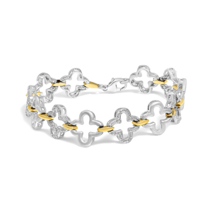 Haus of Brilliance Two-tone 1/10ctw Round Diamond Tennis Bracelet