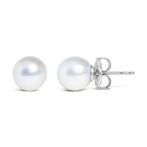 Haus of Brilliance 14kt. White Gold 7-7.5mm Pearl Stud Earrings