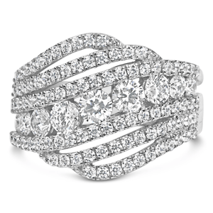 Haus of Brilliance 2ctw. Lab Grown Diamond Cluster Band Ring