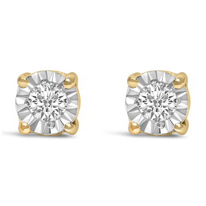 Haus of Brilliance Gold Lab-Grown Diamond Miracle Stud Earrings