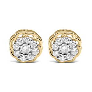 Haus of Brilliance 1/2ctw. Diamond Cluster Stud Earrings