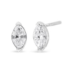 Haus of Brilliance Marquise Lab-Grown Diamond Stud Earrings
