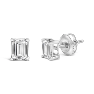 Haus of Brilliance 1ctw. Emerald Lab-Grown Diamond Stud Earrings