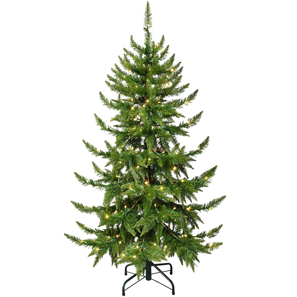 Santa's Workshop 5ft. Pre-Lit LED Lights Green PVC Tree