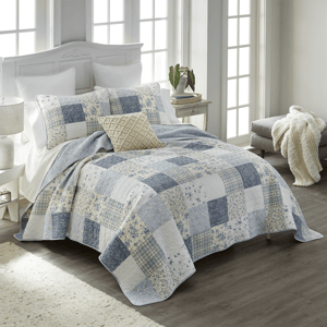 Donna Sharp Blue Pastures Cotton 3pc. Quilt Set