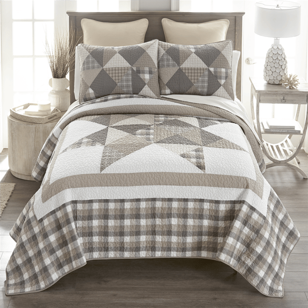 Donna Sharp Smoky Star Cotton 3pc. Quilt Set