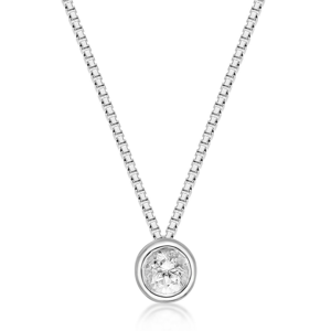Brilliant Grown Lab-Grown Diamond Solitaire Pendant Necklace