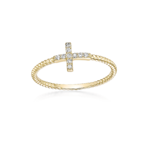 Brilliant Grown 18kt. Gold-Plated Lab-Grown Diamond Accent Ring