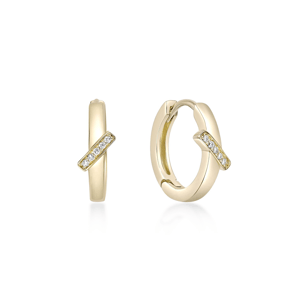 Brilliant Grown 18kt. Gold-Plated Lab-Grown Diamond Hoop Earrings