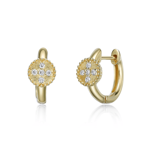 Brilliant Grown 18kt. Gold-Plated Lab-Grown Diamond Hoop Earrings