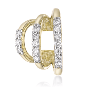 Brilliant Grown Gold-Plated 1/6ctw. Lab-Grown Diamond Ear Cuff