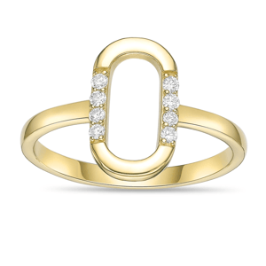 Brilliant Grown 18kt. Gold-Plated Lab-Grown Diamond Oval Ring