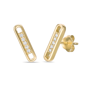 Brilliant Grown 1/10ctw. Lab-Grown Diamond Bar Earrings